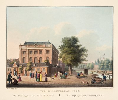 View of Amsterdam No.26. The Portuguese Jewish Synagogue, 1825 by Cornelis de Kruyff